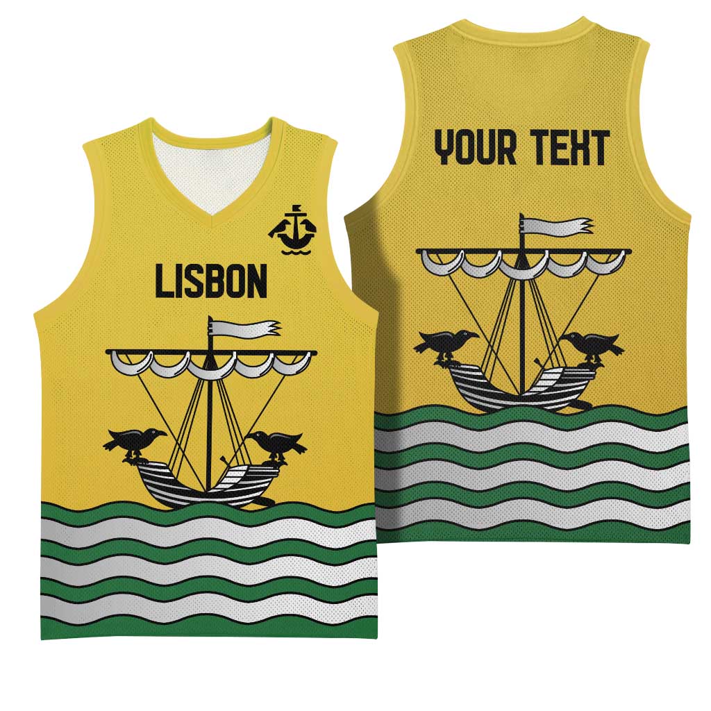 Personalized Lisbon Portugal Basketball Jersey Flag Style - Wonder Print Shop