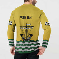 Personalized Lisbon Portugal Button Sweatshirt Flag Style - Wonder Print Shop