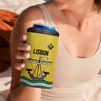 Personalized Lisbon Portugal 4 in 1 Can Cooler Tumbler Flag Style - Wonder Print Shop