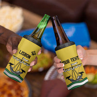 Personalized Lisbon Portugal 4 in 1 Can Cooler Tumbler Flag Style - Wonder Print Shop