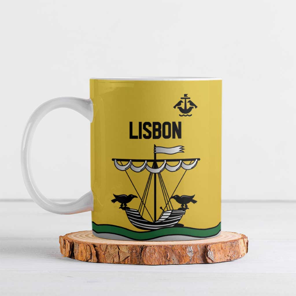 Personalized Lisbon Portugal Ceramic Mug Flag Style - Wonder Print Shop