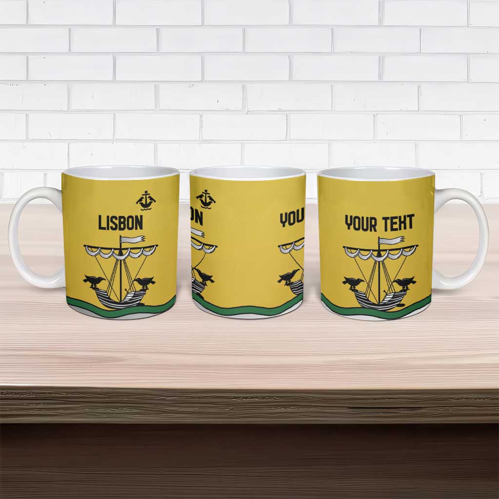 Personalized Lisbon Portugal Ceramic Mug Flag Style - Wonder Print Shop