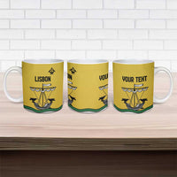 Personalized Lisbon Portugal Ceramic Mug Flag Style - Wonder Print Shop