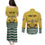 Personalized Lisbon Portugal Couples Matching Puletasi and Long Sleeve Button Shirt Flag Style - Wonder Print Shop