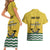 Personalized Lisbon Portugal Couples Matching Short Sleeve Bodycon Dress and Hawaiian Shirt Flag Style - Wonder Print Shop