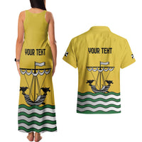 Personalized Lisbon Portugal Couples Matching Tank Maxi Dress and Hawaiian Shirt Flag Style - Wonder Print Shop