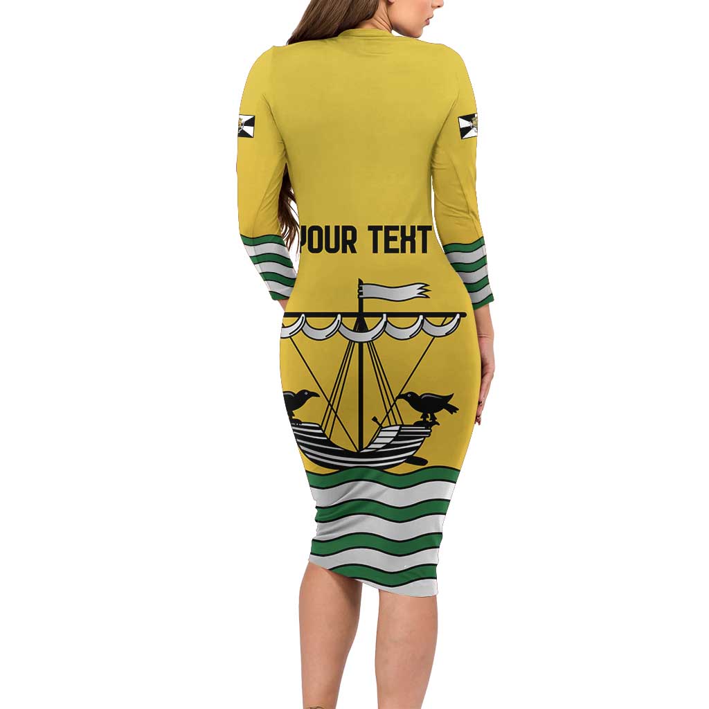 Personalized Lisbon Portugal Family Matching Long Sleeve Bodycon Dress and Hawaiian Shirt Flag Style - Wonder Print Shop