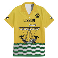 Personalized Lisbon Portugal Family Matching Mermaid Dress and Hawaiian Shirt Flag Style - Wonder Print Shop