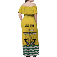 Personalized Lisbon Portugal Family Matching Off Shoulder Maxi Dress and Hawaiian Shirt Flag Style - Wonder Print Shop