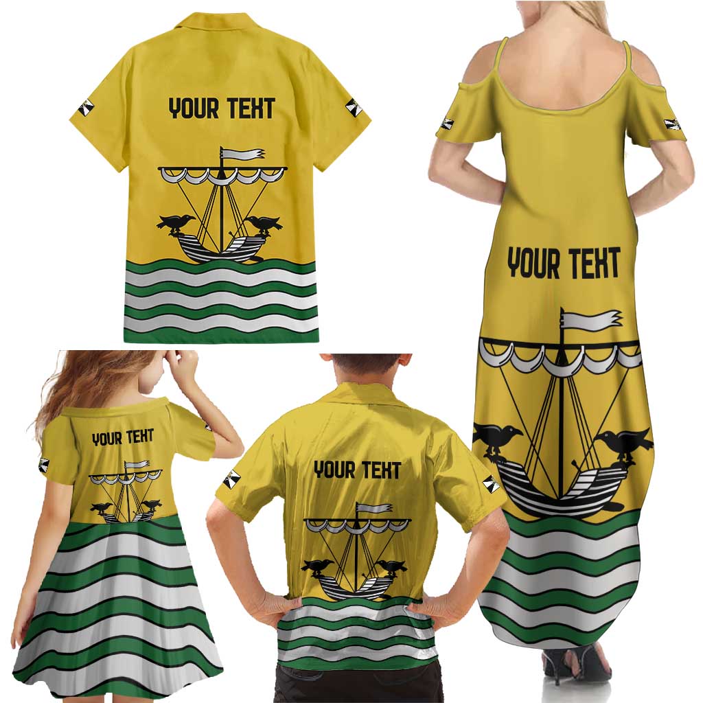 Personalized Lisbon Portugal Family Matching Summer Maxi Dress and Hawaiian Shirt Flag Style - Wonder Print Shop
