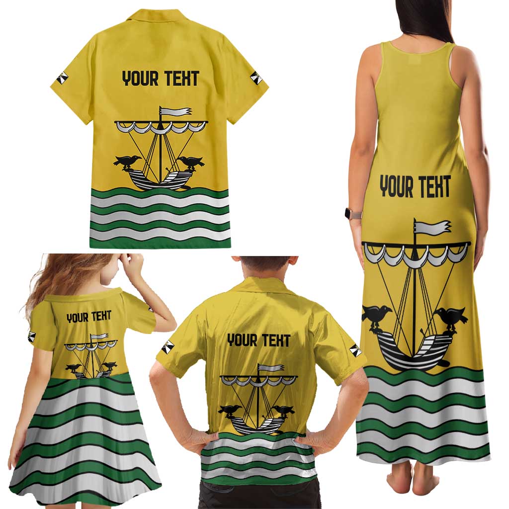 Personalized Lisbon Portugal Family Matching Tank Maxi Dress and Hawaiian Shirt Flag Style - Wonder Print Shop