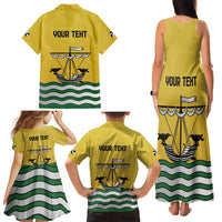 Personalized Lisbon Portugal Family Matching Tank Maxi Dress and Hawaiian Shirt Flag Style - Wonder Print Shop