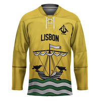 Personalized Lisbon Portugal Hockey Jersey Flag Style - Wonder Print Shop