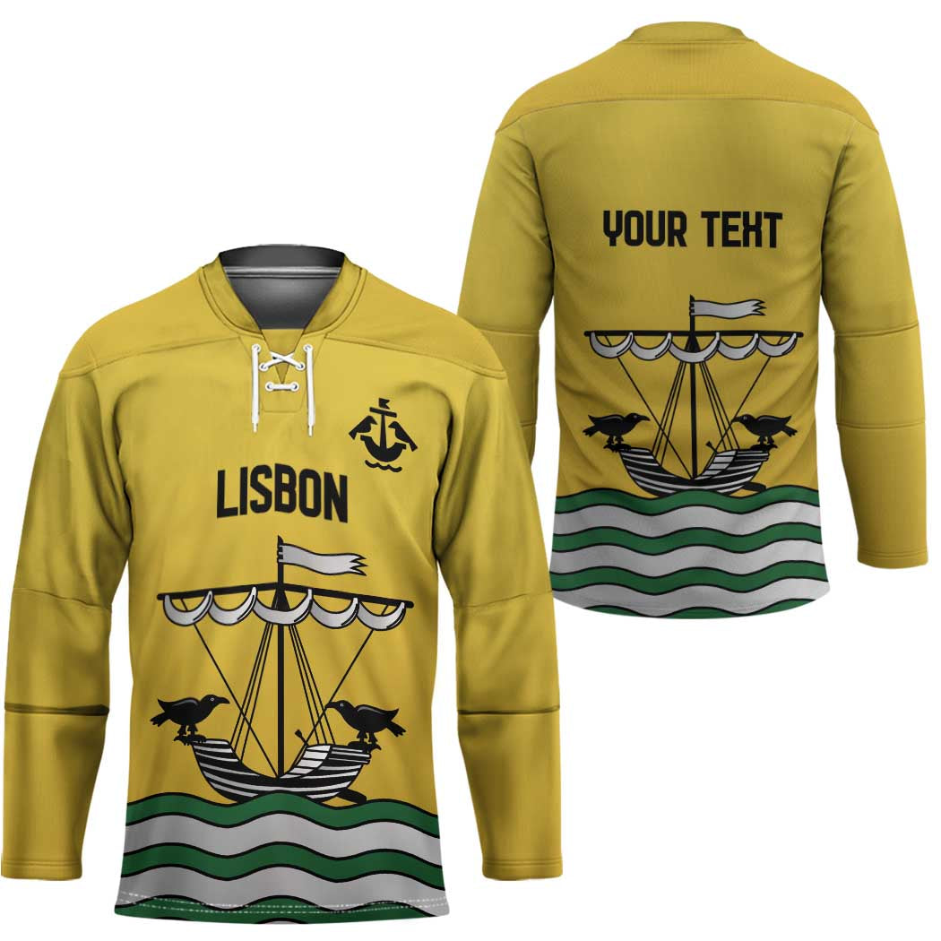Personalized Lisbon Portugal Hockey Jersey Flag Style - Wonder Print Shop