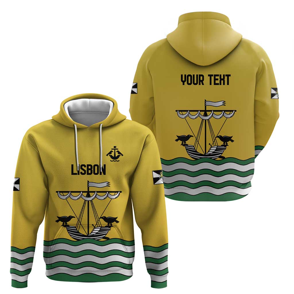 Personalized Lisbon Portugal Hoodie Flag Style - Wonder Print Shop