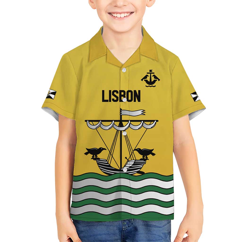 Personalized Lisbon Portugal Kid Hawaiian Shirt Flag Style - Wonder Print Shop