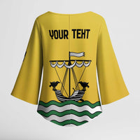 Personalized Lisbon Portugal Kimono Sleeve Blouse Flag Style - Wonder Print Shop