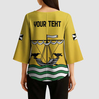 Personalized Lisbon Portugal Kimono Sleeve Blouse Flag Style - Wonder Print Shop