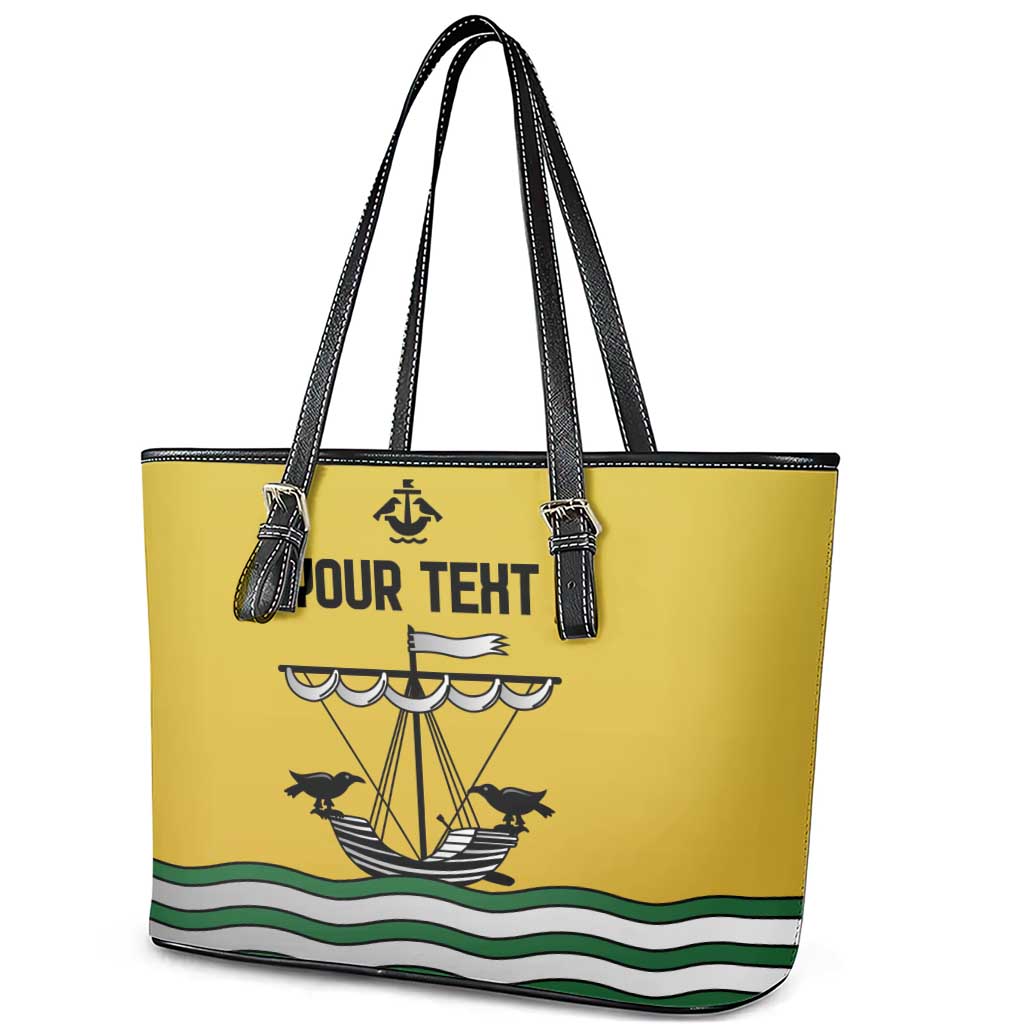 Personalized Lisbon Portugal Leather Tote Bag Flag Style - Wonder Print Shop
