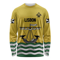 Personalized Lisbon Portugal Long Sleeve Shirt Flag Style - Wonder Print Shop