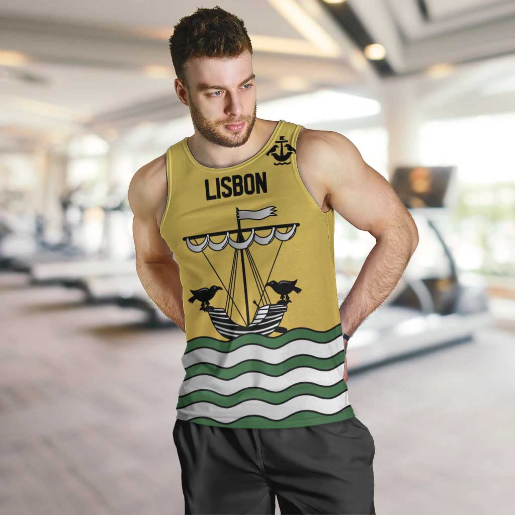 Personalized Lisbon Portugal Men Tank Top Flag Style - Wonder Print Shop