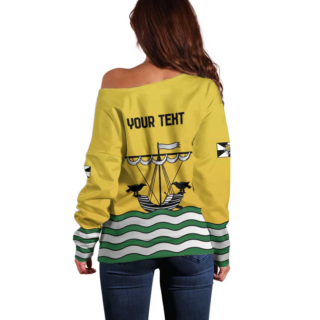 Personalized Lisbon Portugal Off Shoulder Sweater Flag Style - Wonder Print Shop