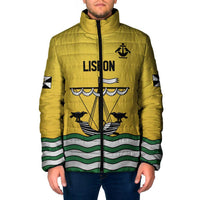 Personalized Lisbon Portugal Padded Jacket Flag Style - Wonder Print Shop