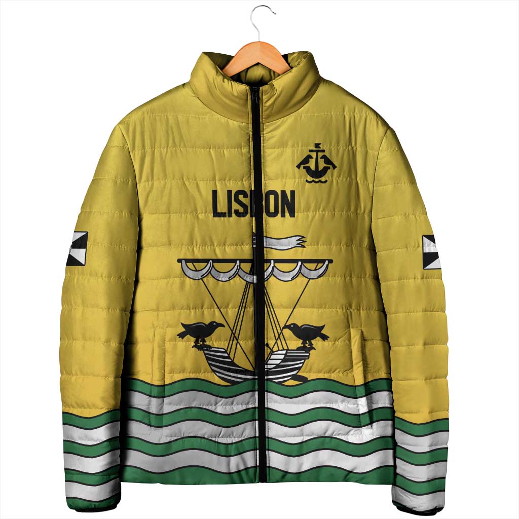 Personalized Lisbon Portugal Padded Jacket Flag Style - Wonder Print Shop