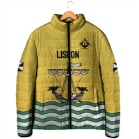 Personalized Lisbon Portugal Padded Jacket Flag Style - Wonder Print Shop