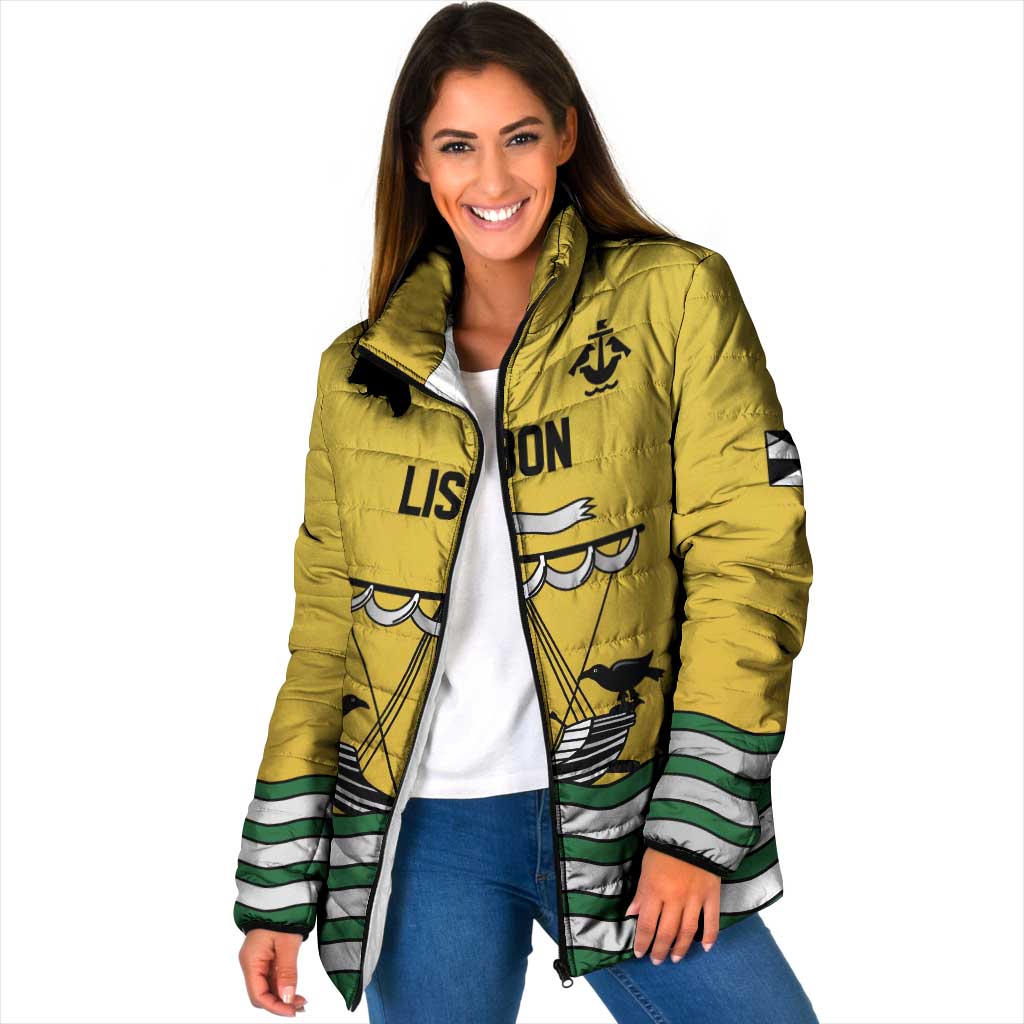 Personalized Lisbon Portugal Padded Jacket Flag Style - Wonder Print Shop