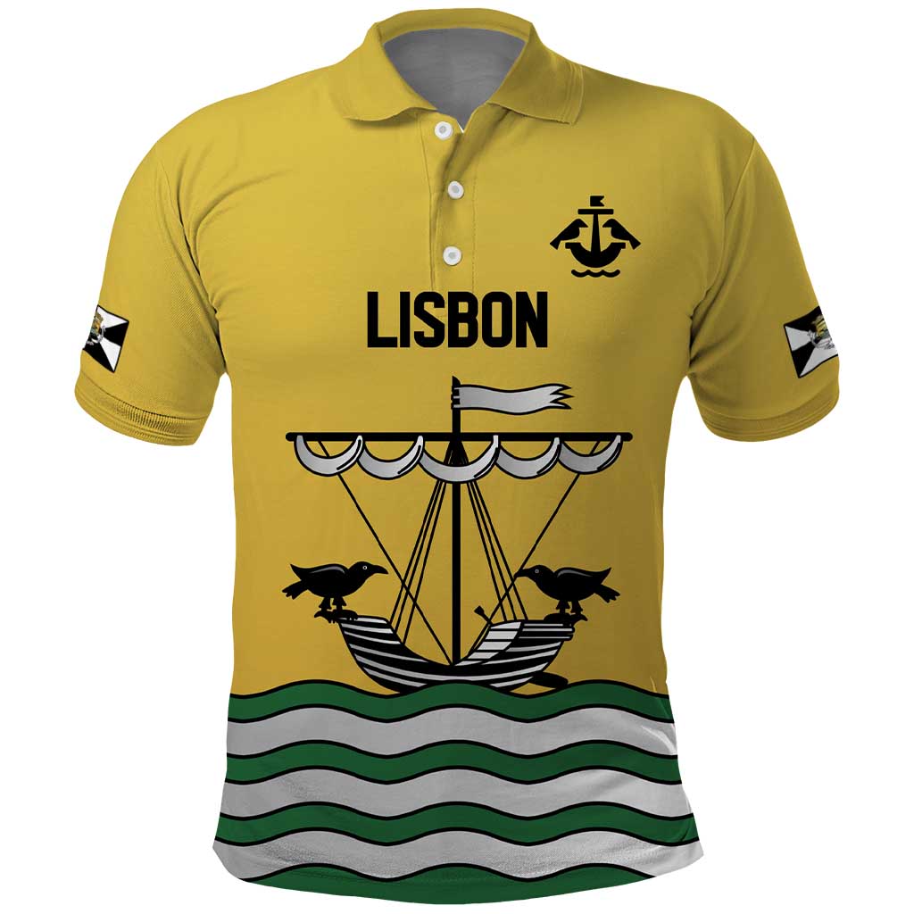 Personalized Lisbon Portugal Polo Shirt Flag Style - Wonder Print Shop