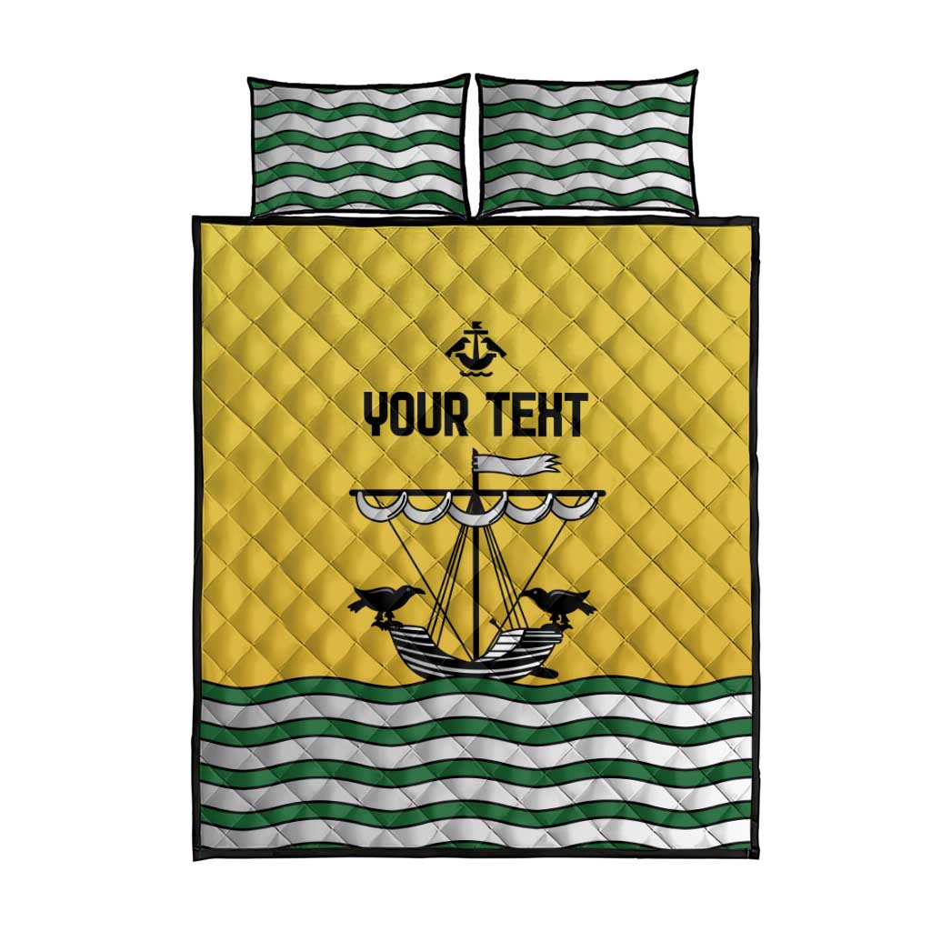 Personalized Lisbon Portugal Quilt Bed Set Flag Style - Wonder Print Shop