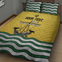 Personalized Lisbon Portugal Quilt Bed Set Flag Style - Wonder Print Shop