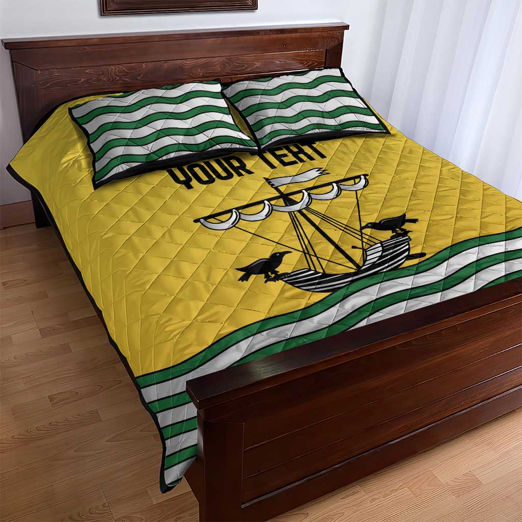 Personalized Lisbon Portugal Quilt Bed Set Flag Style - Wonder Print Shop