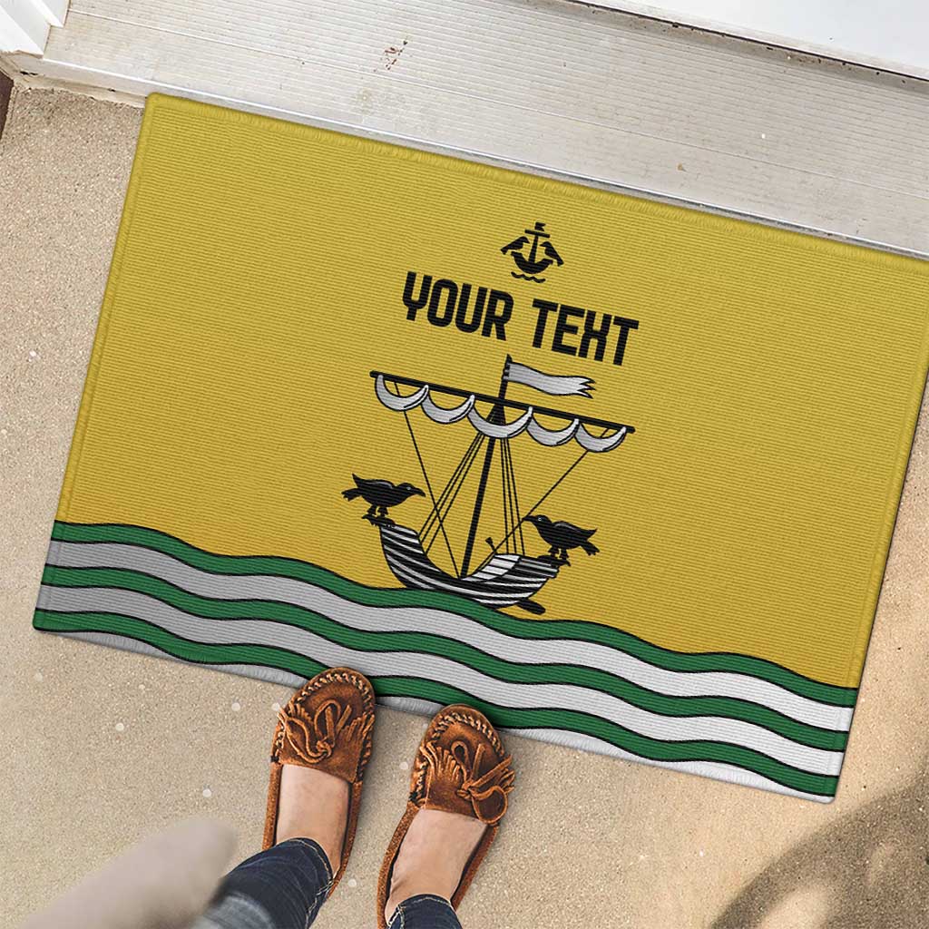 Personalized Lisbon Portugal Rubber Doormat Flag Style - Wonder Print Shop