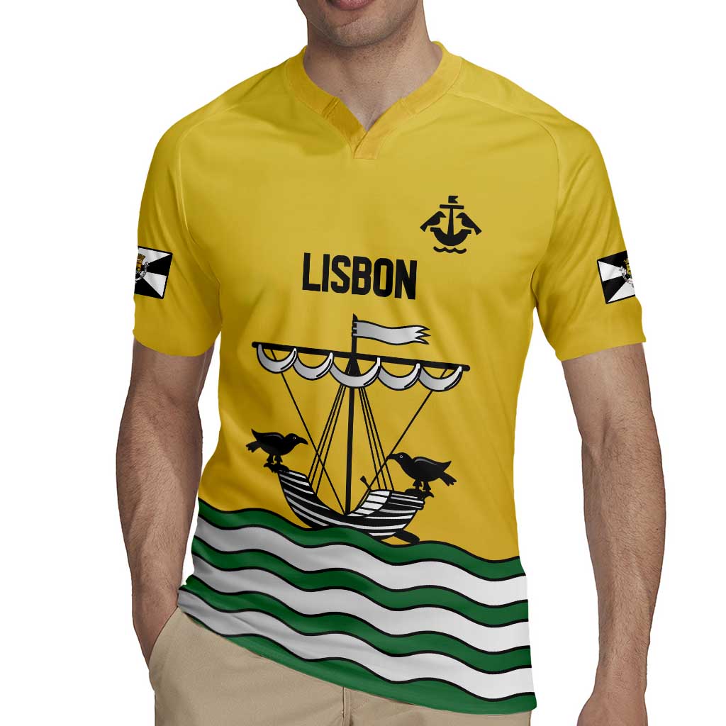Personalized Lisbon Portugal Rugby Jersey Flag Style - Wonder Print Shop