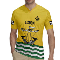 Personalized Lisbon Portugal Rugby Jersey Flag Style - Wonder Print Shop