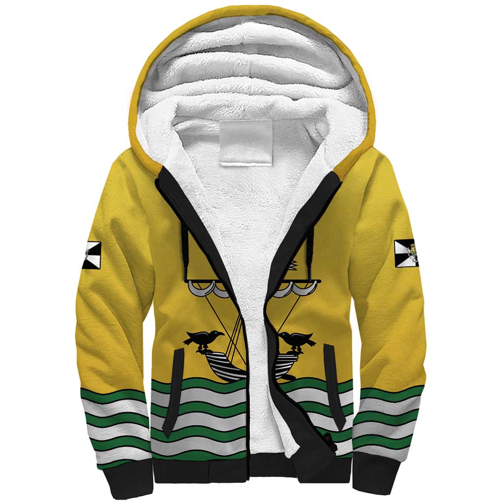Personalized Lisbon Portugal Sherpa Hoodie Flag Style - Wonder Print Shop