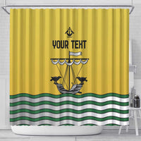 Personalized Lisbon Portugal Shower Curtain Flag Style - Wonder Print Shop