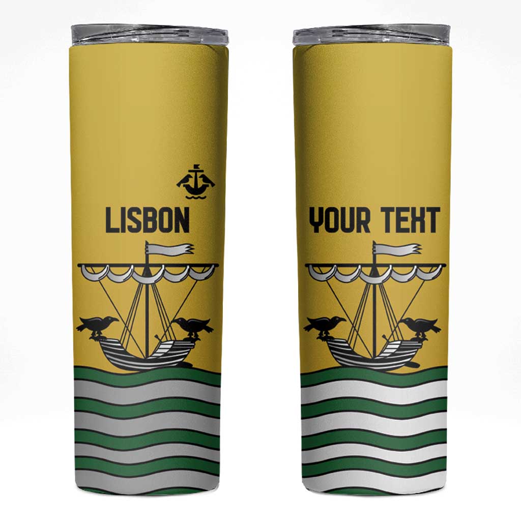 Personalized Lisbon Portugal Skinny Tumbler Flag Style - Wonder Print Shop