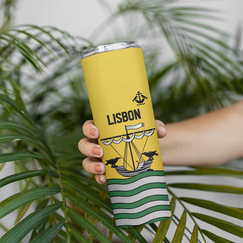 Personalized Lisbon Portugal Skinny Tumbler Flag Style - Wonder Print Shop