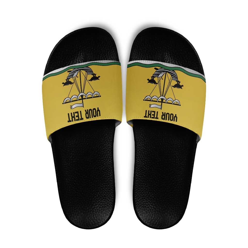 Personalized Lisbon Portugal Slide Sandals Flag Style - Wonder Print Shop