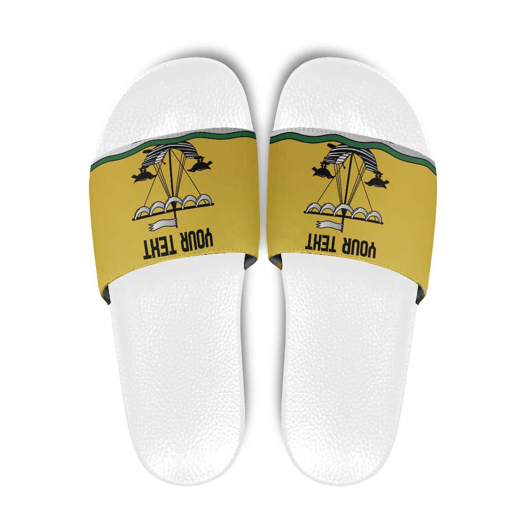 Personalized Lisbon Portugal Slide Sandals Flag Style - Wonder Print Shop