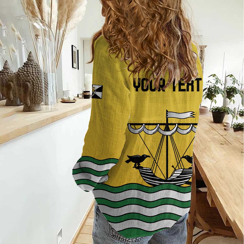 Personalized Lisbon Portugal Women Casual Shirt Flag Style - Wonder Print Shop