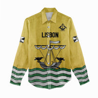 Personalized Lisbon Portugal Women Casual Shirt Flag Style - Wonder Print Shop