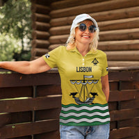 Personalized Lisbon Portugal Women Polo Shirt Flag Style - Wonder Print Shop