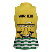 Personalized Lisbon Portugal Women Sleeveless Polo Shirt Flag Style - Wonder Print Shop