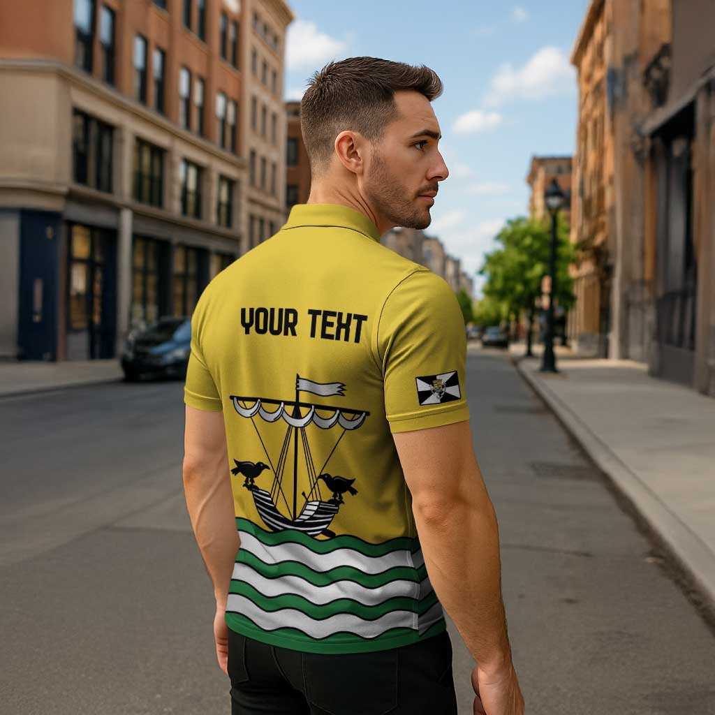 Personalized Lisbon Portugal Zipper Polo Shirt Flag Style - Wonder Print Shop