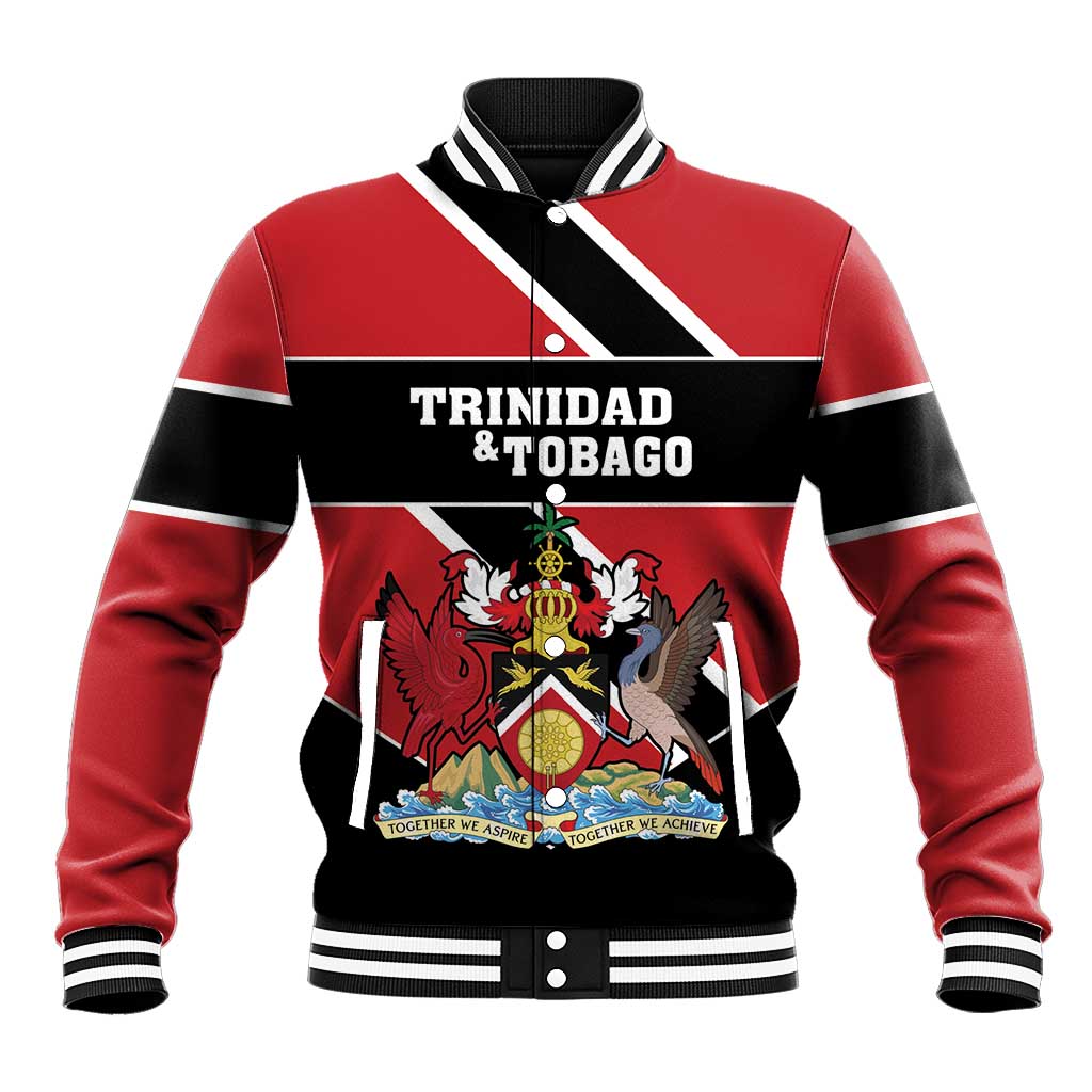 Custom Trinidad and Tobago Baseball Jacket Together We Aspire Together We Achieve - Wonder Print Shop