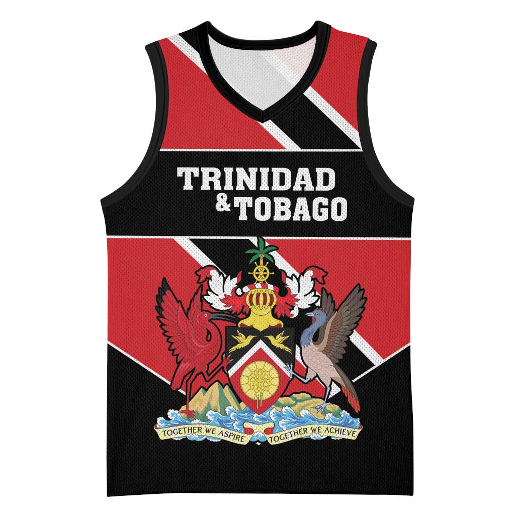 Custom Trinidad and Tobago Basketball Jersey Together We Aspire Together We Achieve - Wonder Print Shop